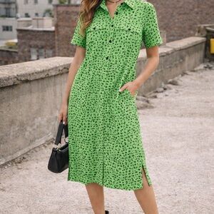Green Floral Dress